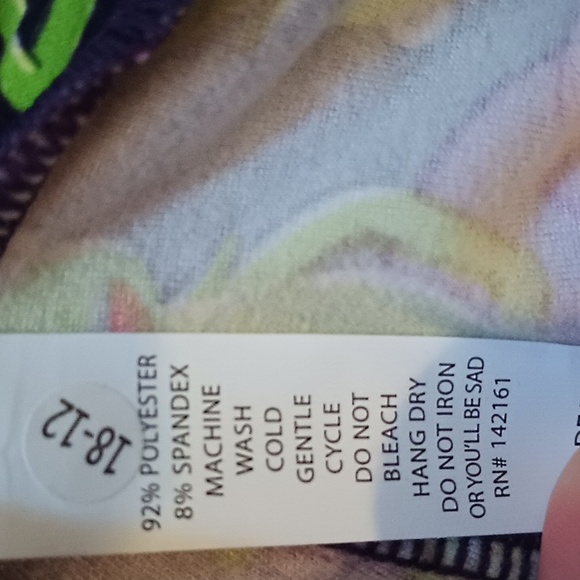 Lularoe Purple Green Kermit The Frog Leggings OS - Picture 4 of 7